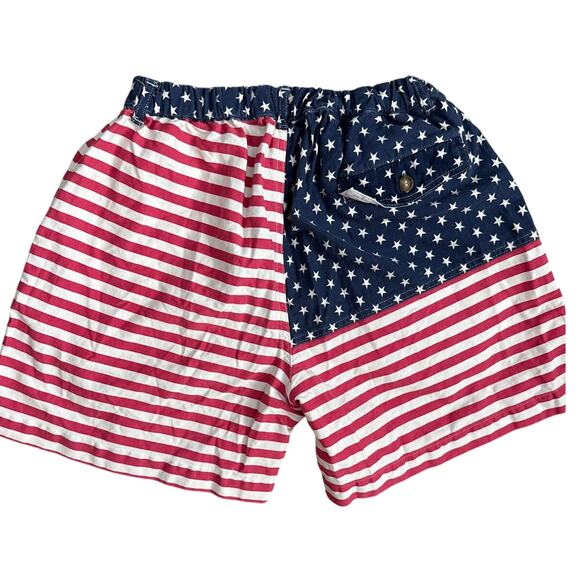 Chubbies The ‘Mericas Elastic Waist Red, White & Blue Flag Shorts Size Medium - Picture 5 of 9